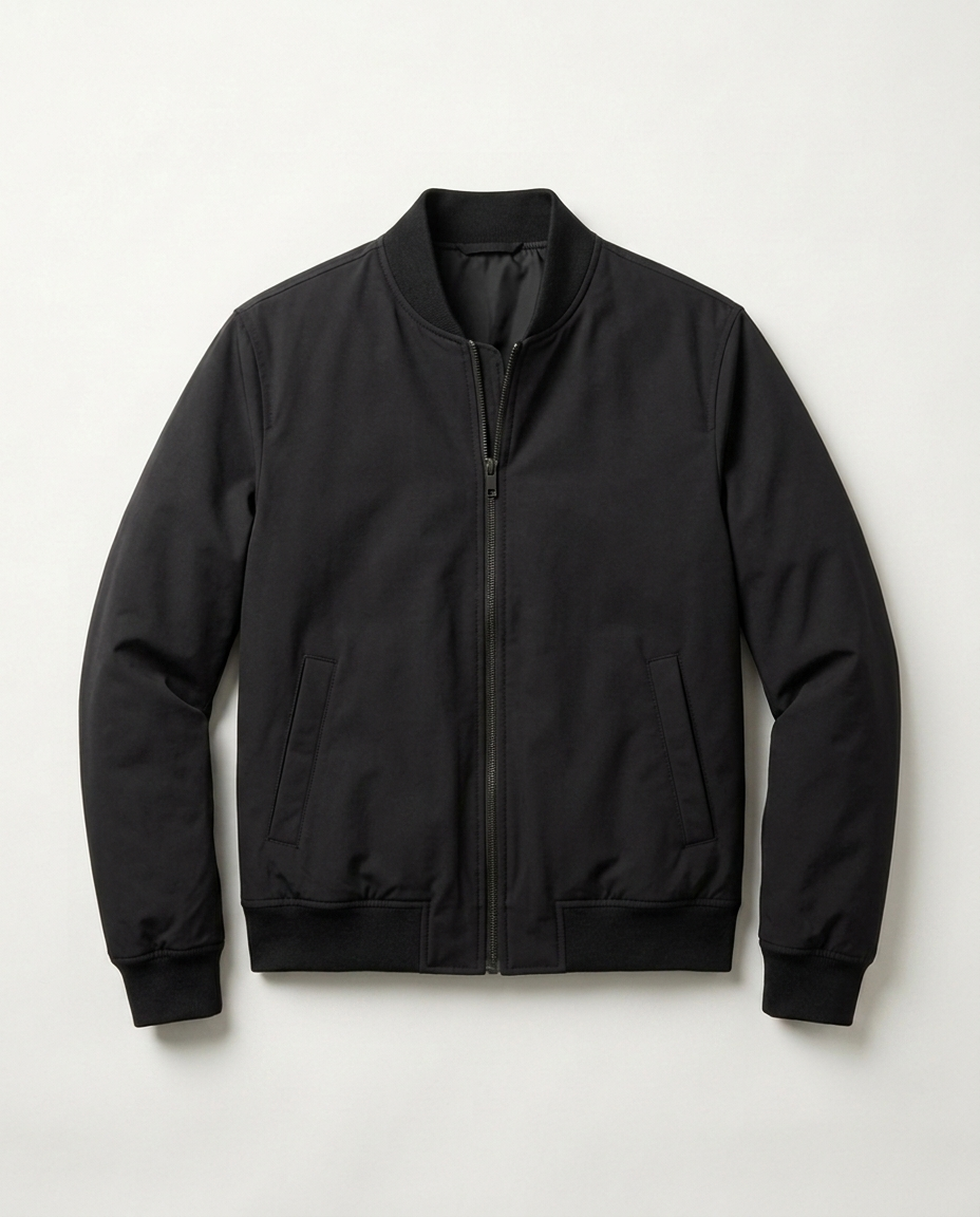 Bomber Jacket Clean Standard in black, front view