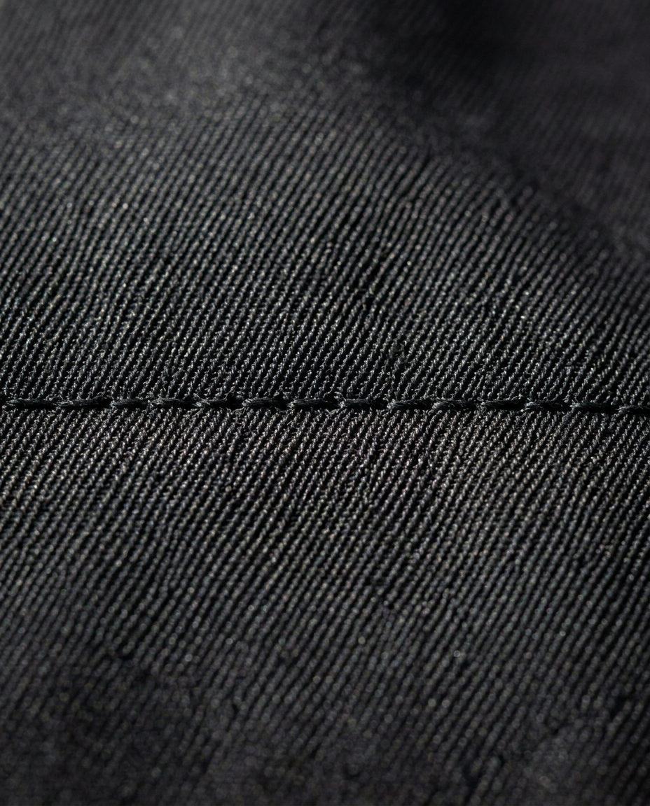 Matte shell fabric texture of the Bomber Jacket Clean Standard in black