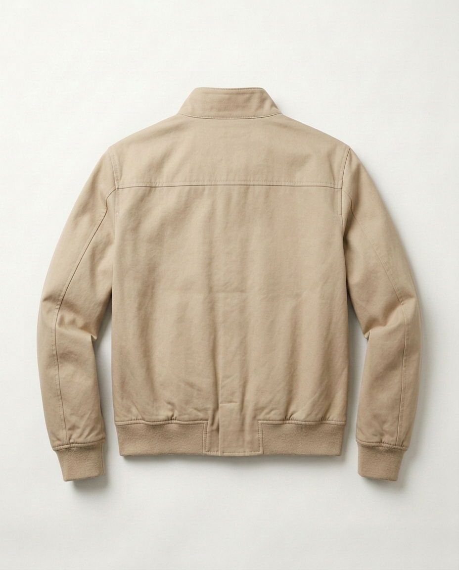 Harrington Jacket Soft Bracken in sand, back view